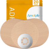 Amolyfe tan hard cap front view protecting Libre 3 sensor with durable shield benefits