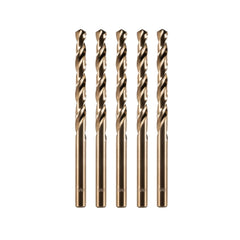 amoolo front packaging showing five 15/64" cobalt drill bits and benefits