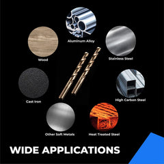 amoolo drill bit cutting stainless steel showing durability and finish