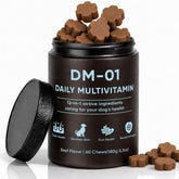 AMOQUCT DM-01 front packaging showing product name and beef chews benefit