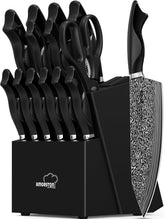 Amorston knife block front view showing organized storage and quick access benefit