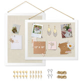 AMUSIGHT front view framed linen cork board showing neat display benefit