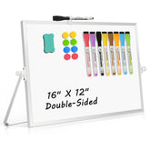 AMUSIGHT front view with stand showing dual writable surfaces and stability