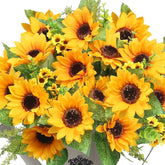AmyHomie front view showing two sunflower bouquets ready to display