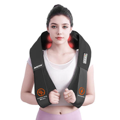 AMZPONY front shawl-style massager draped over shoulders for portable comfort