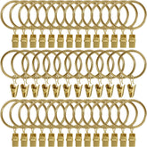 AMZSEVEN gold curtain rings front pack showing 40 pieces and decorative finish