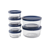 Anchor Hocking front packaging showing full 12-piece set and portability benefit