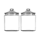 Anchor Hocking front view showing clear jars and sturdy design benefit visibility