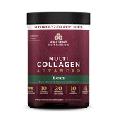 Ancient Nutrition front packaging showing cinnamon-flavored Lean collagen benefits
