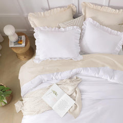 Andency fabric texture shot showing smooth polyester surface and soft-to-touch benefit