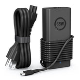 Andingker 65W USB-C charger front view showing compact design and logo, useful for travel
