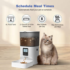 ANDOLL HOME open hopper with desiccant compartment visible, keeps kibble dry
