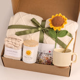 Anforsun gift box front view showing sunflower design and ready-to-give presentation