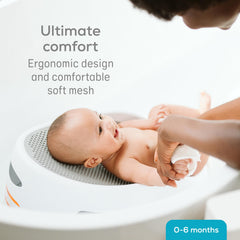 Angelcare bath rinser angled view showing 1050 ml capacity benefit