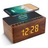 ANJANK front view wooden LED clock showing large digits and modern wood finish benefit: clear time display