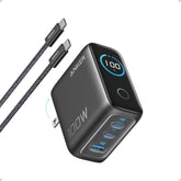Anker front view showing ports and compact design with reliable high-power delivery