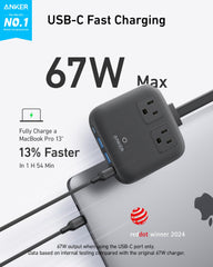 Anker Nano flat plug and low profile side detail for tight spaces