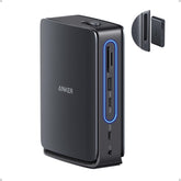 Anker Nano dock front view showing full port array and clean desk benefit