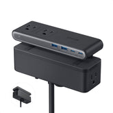 Anker Nano Power Strip front view showing clean outlet layout and organized benefit