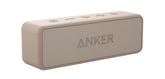 Anker Soundcore 2 front angle showing speaker grille and brand for clear audio benefit