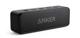 Anker Soundcore 2 front view showing speaker grill and compact benefit