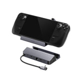 Anker dock front view showing ports and compact design for easy setup