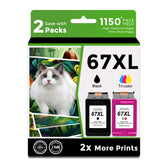 Ankink front packaging showing the 67XL black and tri-color duo and clear branding for easy purchase