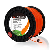 A ANLEOLIFE spool front view showing bright orange line and weight benefit