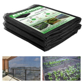 ANPHSIN front view of 10x20ft black mesh showing full sheet and packaging benefit