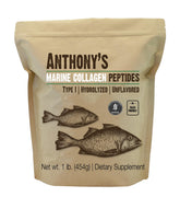 Anthony's front packaging of marine collagen showing label and 1 lb benefit