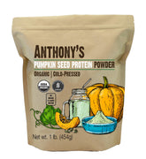 Anthony's front packaging showing 1 lb label and clean ingredient list, promotes purity