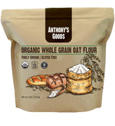 Anthony's front packaging 4 lb bag showing organic oat flour clarity and pantry-ready benefit