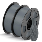 ANYCUBIC front packaging showing two texture grey spools and clear labeling for quick selection
