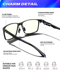 ANYLUV glasses in use at computer, reducing eye strain while working