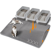 Anywish front view of XL litter mat showing full coverage and neat edges