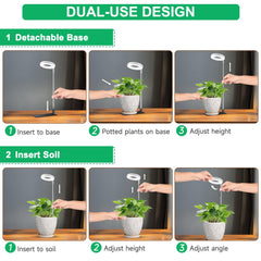 Aokrean stake inserted in pot illustrating secure in-soil mounting benefit