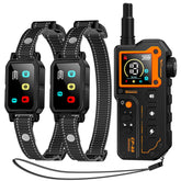 Aolulf front view of remote and two collars showing complete training kit benefit