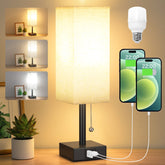 aooshine front view bedside lamp showing compact silhouette and soft glow