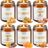 AOOVOO front packaging showing six fall candles, ready to gift