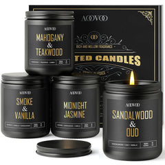AOOVOO black jar front view showing elegant packaging and instant decor upgrade