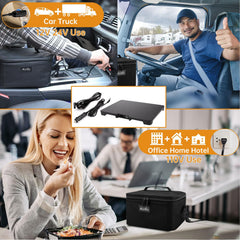 Aotto open with food container inside demonstrating ready-to-heat convenience