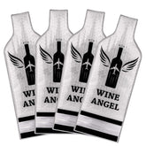 AOZITA front view of 4-set wine travel bags showing compact protective cases for travel