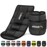APEXUP front view of ankle weights showing compact profile and secure fit benefits