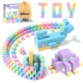 Apluses front packaging showing 32 magnetic cubes and learning benefits