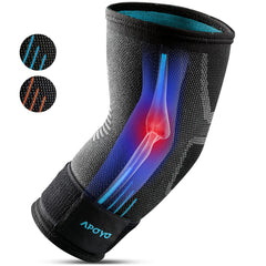 APOYO brace front view showing sleek design and clear fit benefit