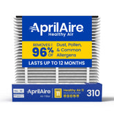 AprilAire 310 front packaging showing model and size for easy identification and confidence
