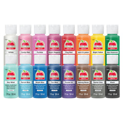 Apple Barrel front packaging showing 16 matte craft colors and set benefits