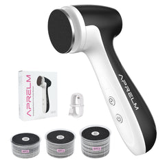 APRELM E7 front view showing controls and ergonomic grip for precise callus removal