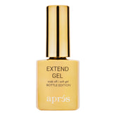 APRÉS gold bottle front view showing signature Extend Gel, professional adhesive benefit