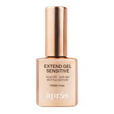 APRÉS Extend Gel Sensitive front label showing gentle, HEMA-free formula benefit